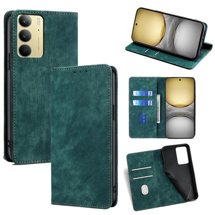 RFID Anti-theft Brush Magnetic Leather Phone Case, For Realme 14 Pro+ 5G, For Realme 14 Pro 5G Global, For Realme C75 4G / 14x 5G Global, For Realme 13 Pro 5G