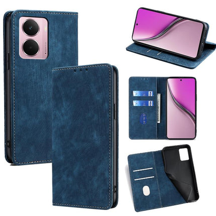 RFID Anti-theft Brush Magnetic Leather Phone Case, For Realme GT 7 5G Global, For Realme 14 5G Global, For Realme P3 Ultra 5G, For Realme P3 Pro 5G Global