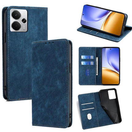 RFID Anti-theft Brush Magnetic Leather Phone Case, For Realme GT 7 5G Global, For Realme 14 5G Global, For Realme P3 Ultra 5G, For Realme P3 Pro 5G Global