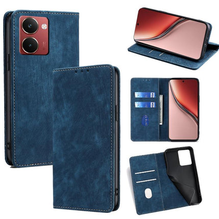 RFID Anti-theft Brush Magnetic Leather Phone Case, For Realme GT 7 5G Global, For Realme 14 5G Global, For Realme P3 Ultra 5G, For Realme P3 Pro 5G Global