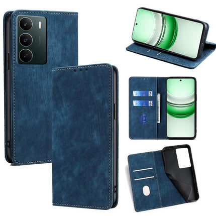 RFID Anti-theft Brush Magnetic Leather Phone Case, For Realme C85 5G, For Realme C85 Pro 4G, For Realme 15T 5G Global, For Realme C71 4G