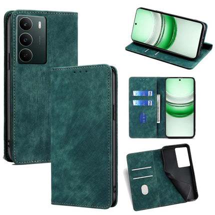 RFID Anti-theft Brush Magnetic Leather Phone Case, For Realme C85 5G, For Realme C85 Pro 4G, For Realme 15T 5G Global, For Realme C71 4G