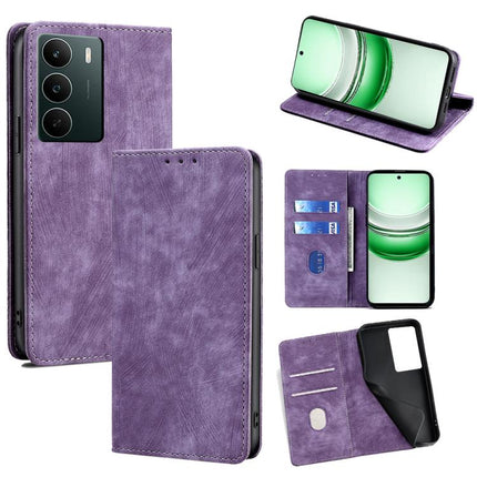 RFID Anti-theft Brush Magnetic Leather Phone Case, For Realme C85 5G, For Realme C85 Pro 4G, For Realme 15T 5G Global, For Realme C71 4G