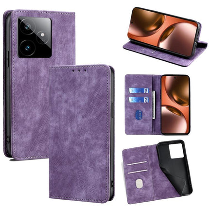 RFID Anti-theft Brush Magnetic Leather Phone Case, For Realme GT 7 5G Global, For Realme 14 5G Global, For Realme P3 Ultra 5G, For Realme P3 Pro 5G Global