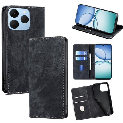 RFID Anti-theft Brush Magnetic Leather Phone Case, For Realme C85 5G, For Realme C85 Pro 4G, For Realme 15T 5G Global, For Realme C71 4G