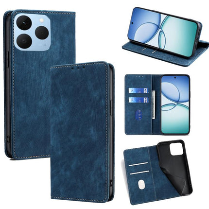 RFID Anti-theft Brush Magnetic Leather Phone Case, For Realme C85 5G, For Realme C85 Pro 4G, For Realme 15T 5G Global, For Realme C71 4G