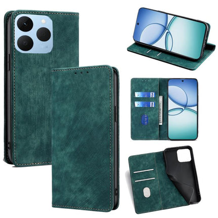 RFID Anti-theft Brush Magnetic Leather Phone Case, For Realme C85 5G, For Realme C85 Pro 4G, For Realme 15T 5G Global, For Realme C71 4G
