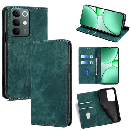 RFID Anti-theft Brush Magnetic Leather Phone Case, For Realme C85 5G, For Realme C85 Pro 4G, For Realme 15T 5G Global, For Realme C71 4G