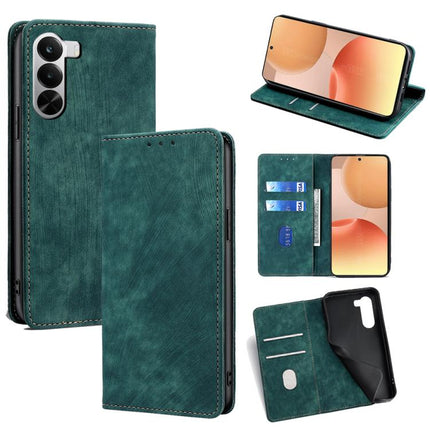 RFID Anti-theft Brush Magnetic Leather Phone Case, For Realme 16 5G Global, For Realme 16 Pro+ 5G, For Realme 16 Pro 5G, For Realme P4x 5G