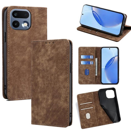 RFID Anti-theft Brush Magnetic Leather Phone Case, For Realme 16 5G Global, For Realme 16 Pro+ 5G, For Realme 16 Pro 5G, For Realme P4x 5G