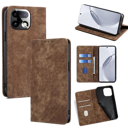 RFID Anti-theft Brush Magnetic Leather Phone Case, For Realme 16 5G Global, For Realme 16 Pro+ 5G, For Realme 16 Pro 5G, For Realme P4x 5G
