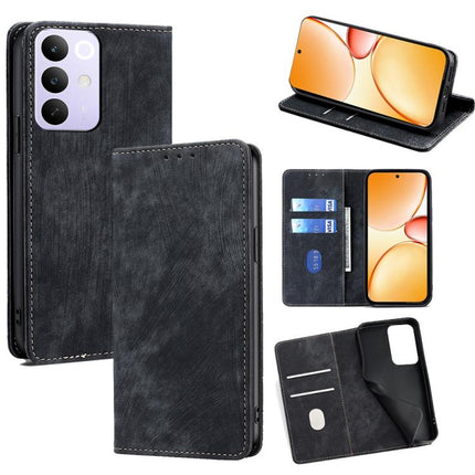 RFID Anti-theft Brush Magnetic Leather Phone Case, For Realme C85 5G, For Realme C85 Pro 4G, For Realme 15T 5G Global, For Realme C71 4G