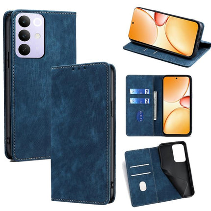 RFID Anti-theft Brush Magnetic Leather Phone Case, For Realme C85 5G, For Realme C85 Pro 4G, For Realme 15T 5G Global, For Realme C71 4G