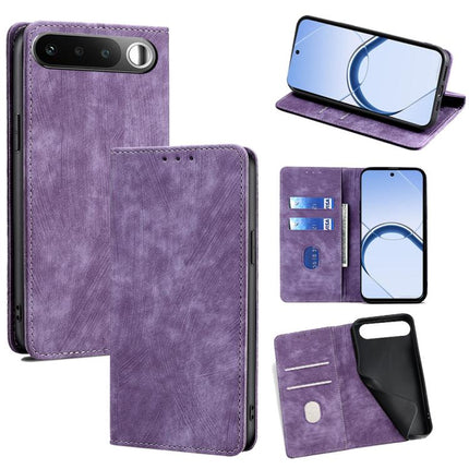 RFID Anti-theft Brush Magnetic Leather Phone Case, For Realme 16 5G Global, For Realme 16 Pro+ 5G, For Realme 16 Pro 5G, For Realme P4x 5G