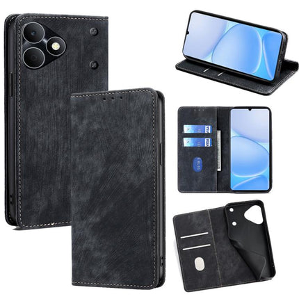 RFID Anti-theft Brush Magnetic Leather Phone Case, For Realme P4 Power 5G, For Realme Note 80 4G, For Realme C83 5G, For Realme Neo8 5G