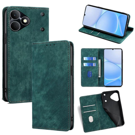 RFID Anti-theft Brush Magnetic Leather Phone Case, For Realme P4 Power 5G, For Realme Note 80 4G, For Realme C83 5G, For Realme Neo8 5G
