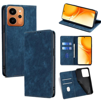 RFID Anti-theft Brush Magnetic Leather Phone Case, For Realme P4 Power 5G, For Realme Note 80 4G, For Realme C83 5G, For Realme Neo8 5G