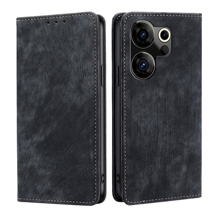 RFID Anti-theft Brush Magnetic Leather Phone Case, For Tecno Pova 5 Pro, For Tecno Pova Neo 3, For Tecno Camon 20 Premier 5G, For Tecno Camon 20 Pro 5G
