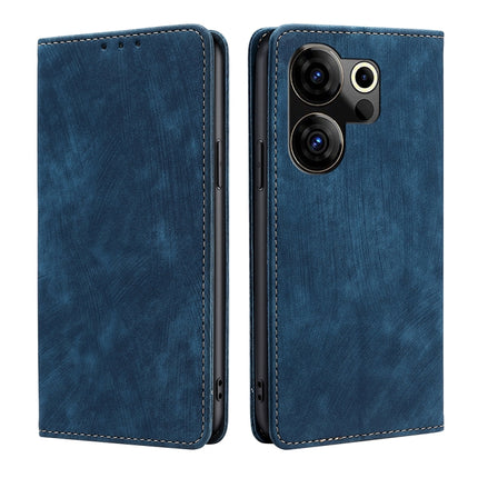RFID Anti-theft Brush Magnetic Leather Phone Case, For Tecno Pova 5 Pro, For Tecno Pova Neo 3, For Tecno Camon 20 Premier 5G, For Tecno Camon 20 Pro 5G