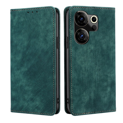 RFID Anti-theft Brush Magnetic Leather Phone Case, For Tecno Pova 5 Pro, For Tecno Pova Neo 3, For Tecno Camon 20 Premier 5G, For Tecno Camon 20 Pro 5G