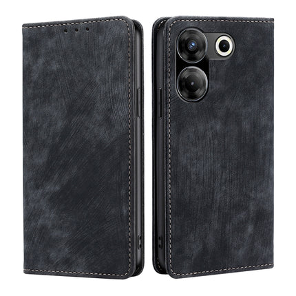 RFID Anti-theft Brush Magnetic Leather Phone Case, For Tecno Pova 5 Pro, For Tecno Pova Neo 3, For Tecno Camon 20 Premier 5G, For Tecno Camon 20 Pro 5G