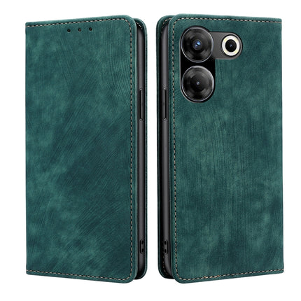 RFID Anti-theft Brush Magnetic Leather Phone Case, For Tecno Pova 5 Pro, For Tecno Pova Neo 3, For Tecno Camon 20 Premier 5G, For Tecno Camon 20 Pro 5G