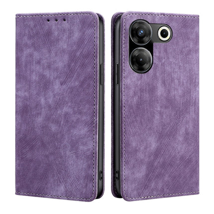 RFID Anti-theft Brush Magnetic Leather Phone Case, For Tecno Pova 5 Pro, For Tecno Pova Neo 3, For Tecno Camon 20 Premier 5G, For Tecno Camon 20 Pro 5G