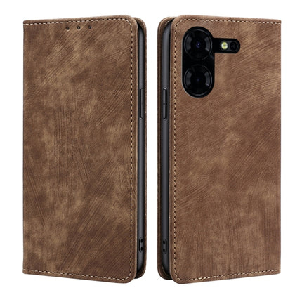 RFID Anti-theft Brush Magnetic Leather Phone Case, For Tecno Pova 5 Pro, For Tecno Pova Neo 3, For Tecno Camon 20 Premier 5G, For Tecno Camon 20 Pro 5G