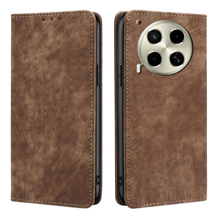 RFID Anti-theft Brush Magnetic Leather Phone Case, For Tecno Camon 30 Premier 5G, For Tecno Pova 6 Neo 4G, For Tecno Camon 30 Pro 5G, For Tecno Camon 30
