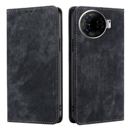 RFID Anti-theft Brush Magnetic Leather Phone Case, For Tecno Camon 30 Premier 5G, For Tecno Pova 6 Neo 4G, For Tecno Camon 30 Pro 5G, For Tecno Camon 30