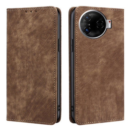 RFID Anti-theft Brush Magnetic Leather Phone Case, For Tecno Camon 30 Premier 5G, For Tecno Pova 6 Neo 4G, For Tecno Camon 30 Pro 5G, For Tecno Camon 30
