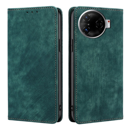 RFID Anti-theft Brush Magnetic Leather Phone Case, For Tecno Camon 30 Premier 5G, For Tecno Pova 6 Neo 4G, For Tecno Camon 30 Pro 5G, For Tecno Camon 30