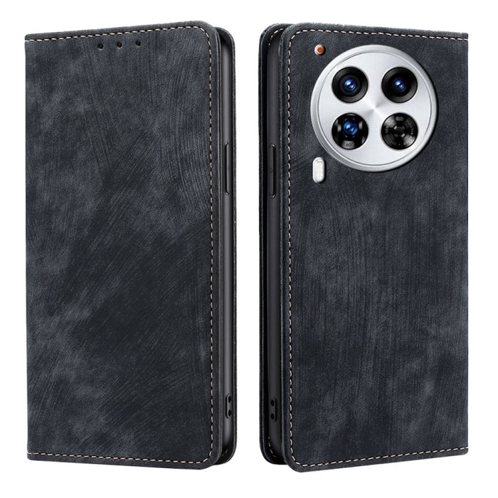 RFID Anti-theft Brush Magnetic Leather Phone Case, For Tecno Camon 30 Premier 5G, For Tecno Pova 6 Neo 4G, For Tecno Camon 30 Pro 5G, For Tecno Camon 30