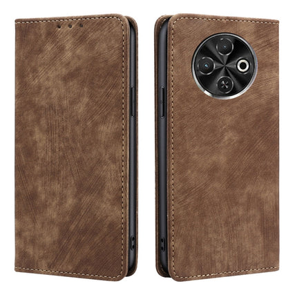 RFID Anti-theft Brush Magnetic Leather Phone Case, For Tecno Camon 40 Premier 5G, For Tecno Spark 30 4G, For Tecno Pova 6 Neo 5G, For Tecno Spark 30C 4G