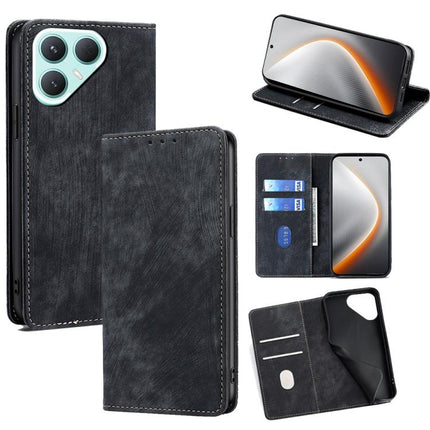 RFID Anti-theft Brush Magnetic Leather Phone Case, For Tecno Pova 7 Pro, For Tecno Pova 7 5G, For Tecno Spark 40 Pro+ 4G, For Tecno Spark 40 Pro 4G