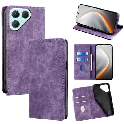 RFID Anti-theft Brush Magnetic Leather Phone Case, For Tecno Pova 7 Pro, For Tecno Pova 7 5G, For Tecno Spark 40 Pro+ 4G, For Tecno Spark 40 Pro 4G