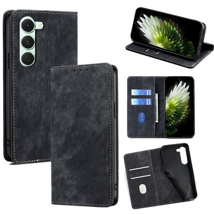RFID Anti-theft Brush Magnetic Leather Phone Case, For Tecno Pova 7 Pro, For Tecno Pova 7 5G, For Tecno Spark 40 Pro+ 4G, For Tecno Spark 40 Pro 4G
