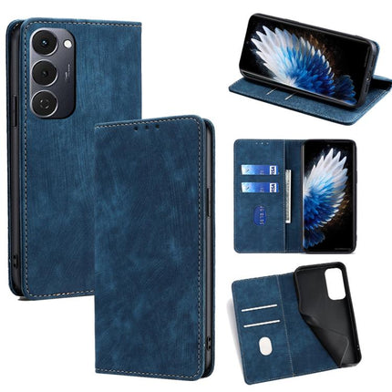 RFID Anti-theft Brush Magnetic Leather Phone Case, For Tecno Pova 7 Pro, For Tecno Pova 7 5G, For Tecno Spark 40 Pro+ 4G, For Tecno Spark 40 Pro 4G