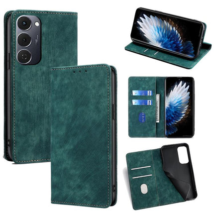 RFID Anti-theft Brush Magnetic Leather Phone Case, For Tecno Pova 7 Pro, For Tecno Pova 7 5G, For Tecno Spark 40 Pro+ 4G, For Tecno Spark 40 Pro 4G