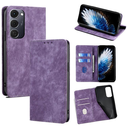 RFID Anti-theft Brush Magnetic Leather Phone Case, For Tecno Pova 7 Pro, For Tecno Pova 7 5G, For Tecno Spark 40 Pro+ 4G, For Tecno Spark 40 Pro 4G
