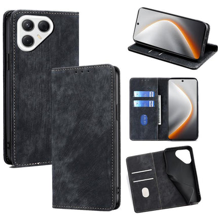 RFID Anti-theft Brush Magnetic Leather Phone Case, For Tecno Pova 7 Pro, For Tecno Pova 7 5G, For Tecno Spark 40 Pro+ 4G, For Tecno Spark 40 Pro 4G