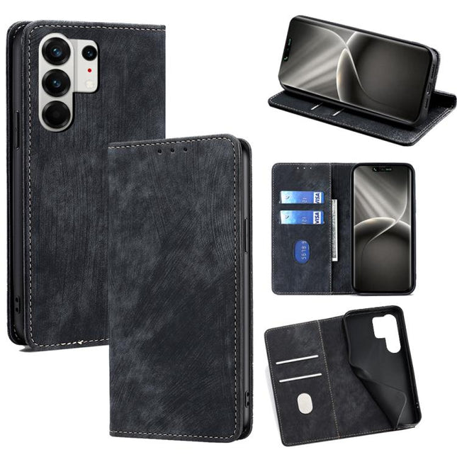 RFID Anti-theft Brush Magnetic Leather Phone Case, For Tecno Pova Curve 2 5G, For Tecno Camon 50 Pro 4G, For Tecno Camon 50 4G, For Tecno Pova Slim 5G / Spark Slim 4G