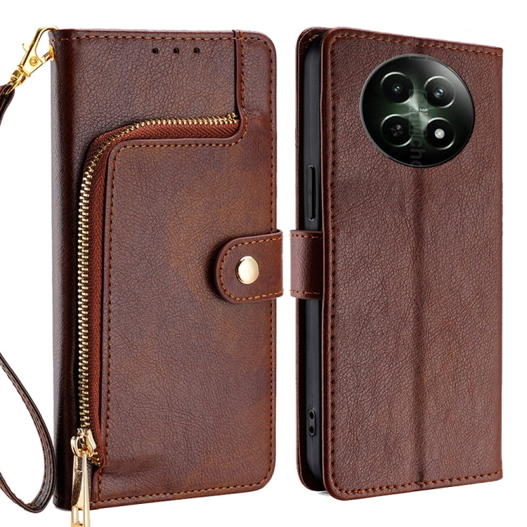 Zipper Bag Leather Phone Case, For Realme 13 Pro 5G, For Realme GT Neo6 SE, For Realme 12 5G, For Realme 12+ 5G, For Realme 12 Pro 5G, For Realme GT5 Pro 5G