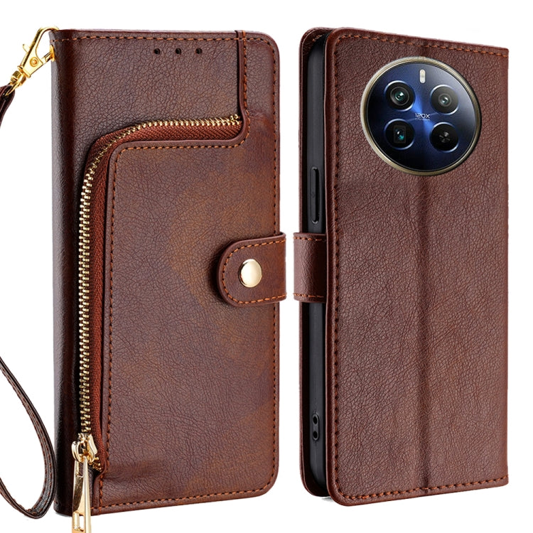 Zipper Bag Leather Phone Case, For Realme 13 Pro 5G, For Realme GT Neo6 SE, For Realme 12 5G, For Realme 12+ 5G, For Realme 12 Pro 5G, For Realme GT5 Pro 5G