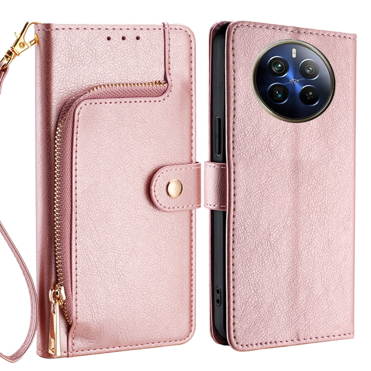 Zipper Bag Leather Phone Case, For Realme 13 Pro 5G, For Realme GT Neo6 SE, For Realme 12 5G, For Realme 12+ 5G, For Realme 12 Pro 5G, For Realme GT5 Pro 5G
