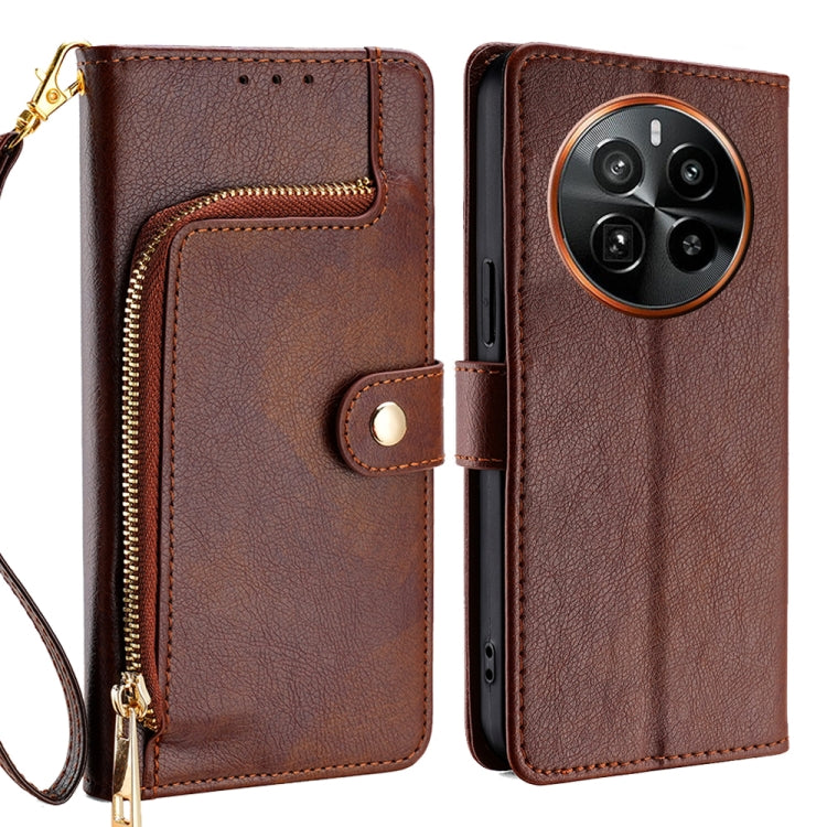 Zipper Bag Leather Phone Case, For Realme 13 Pro 5G, For Realme GT Neo6 SE, For Realme 12 5G, For Realme 12+ 5G, For Realme 12 Pro 5G, For Realme GT5 Pro 5G