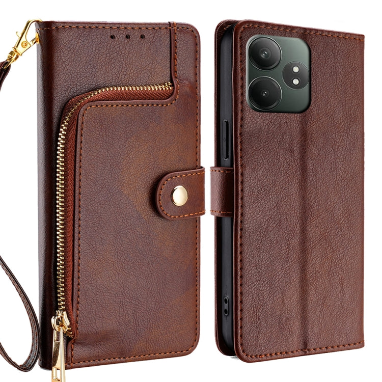 Zipper Bag Leather Phone Case, For Realme 13 Pro 5G, For Realme GT Neo6 SE, For Realme 12 5G, For Realme 12+ 5G, For Realme 12 Pro 5G, For Realme GT5 Pro 5G