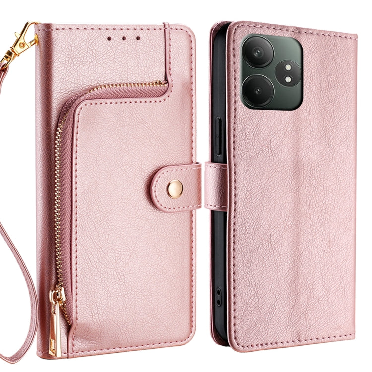 Zipper Bag Leather Phone Case, For Realme 13 Pro 5G, For Realme GT Neo6 SE, For Realme 12 5G, For Realme 12+ 5G, For Realme 12 Pro 5G, For Realme GT5 Pro 5G