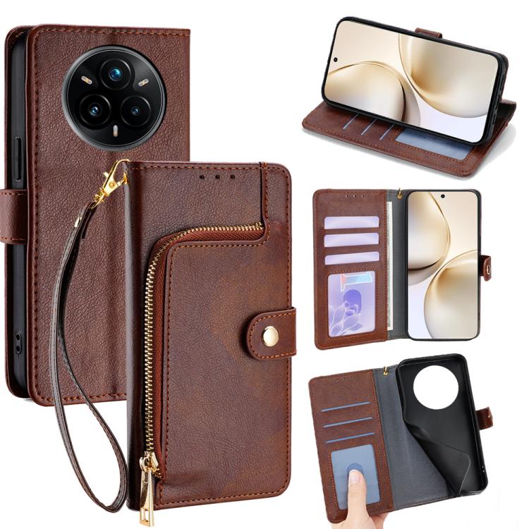 Zipper Bag Leather Phone Case, For Realme 14 5G Global, For Realme P3 Ultra 5G, For Realme P3 Pro 5G Global, For Realme 14 Pro+ 5G, For Realme 14 Pro 5G Global, For Realme C75 4G / 14x 5G Global