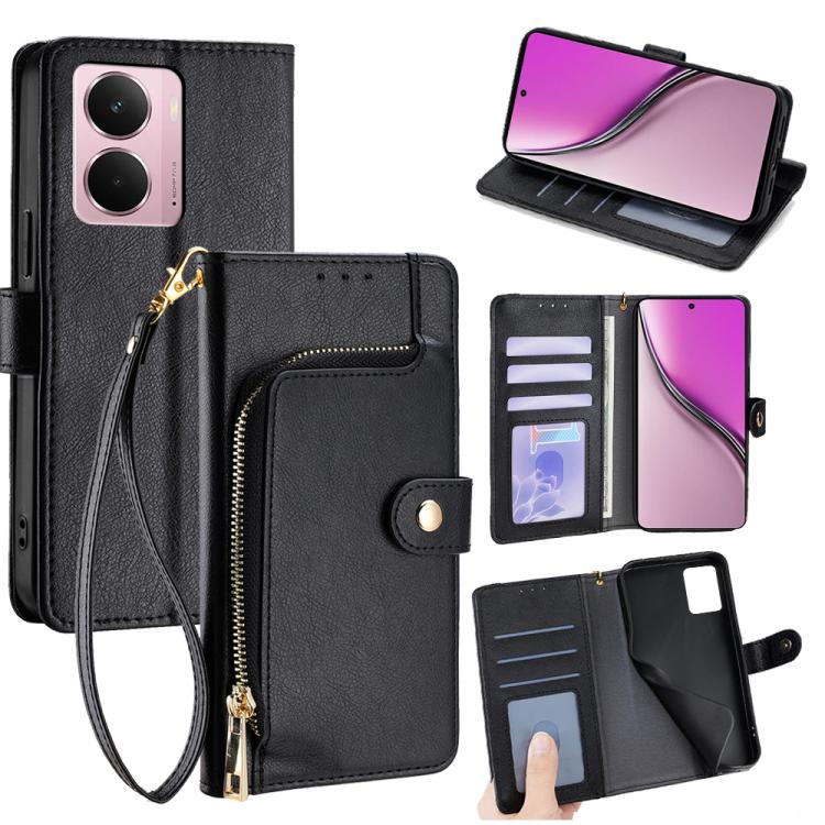 Zipper Bag Leather Phone Case, For Realme 14 5G Global, For Realme P3 Ultra 5G, For Realme P3 Pro 5G Global, For Realme 14 Pro+ 5G, For Realme 14 Pro 5G Global, For Realme C75 4G / 14x 5G Global